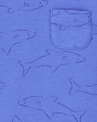 Baby Shark Pocket Tee - Blue