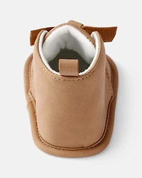 Baby Girl Bow High-Top Casual Shoes - Brown