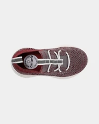 Toddler Boy Pull-On Athletic Sneakers - Red/Grey