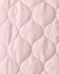 Girls Long-Sleeve Midweight Quilted Jacket - Pink