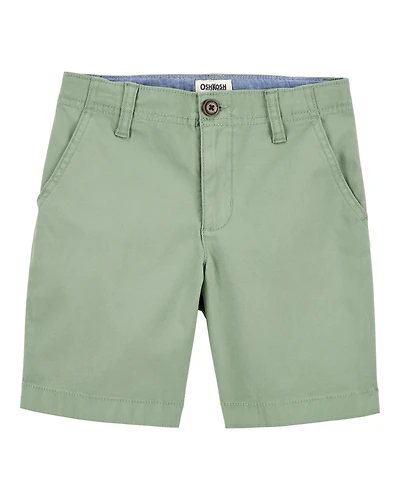Boys Flat-Front Shorts - Green