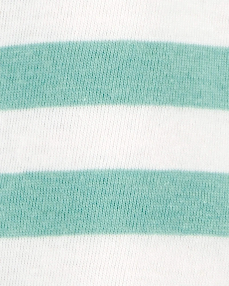 Baby 2-Piece Striped Tee & French Terry Shorts Set