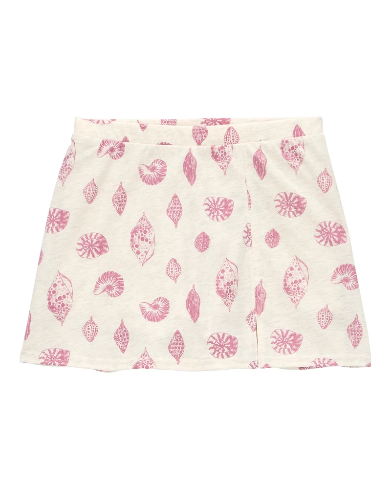 Girls Seashell Golf Skort - Ivory