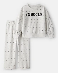 Toddler Girl DayDream Fleece Snuggle Pullover & Pant Set - Grey