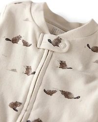 Baby Organic Cotton Sleep & Play Pajamas in Beaver Creek Print