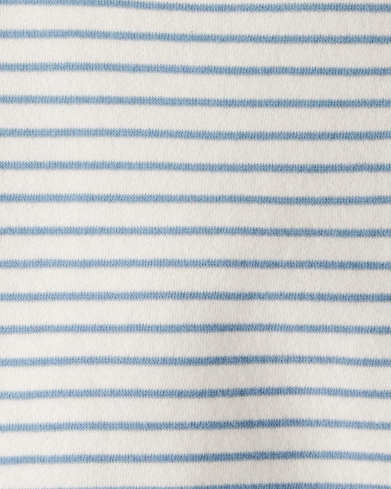 Baby Boy DayDream Fleece Stripe Pullover Sweatshirt - Blue