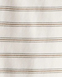 Toddler Boy Striped Short-Sleeve Pocket Tee - Tan