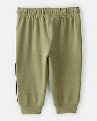 Baby Boy Colorblock Joggers - Green/White