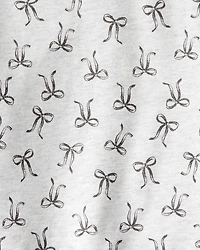Toddler Girl Bow Print Long-Sleeve Tee & Pant Set - Grey
