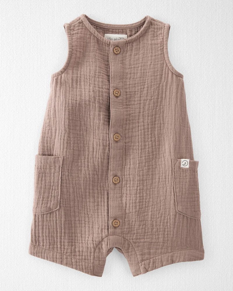Baby Organic Cotton Gauze Romper