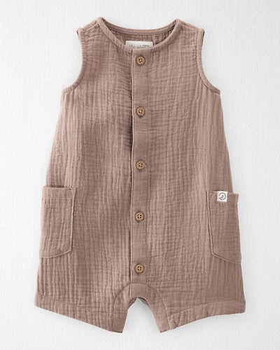 Baby Organic Cotton Gauze Romper