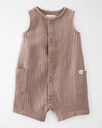 Baby Organic Cotton Gauze Romper