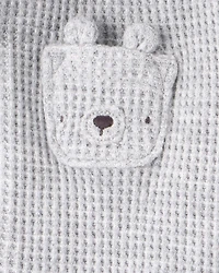 Baby Boy 3-Piece Thermal Bear Little Cardigan Set - Grey/Green