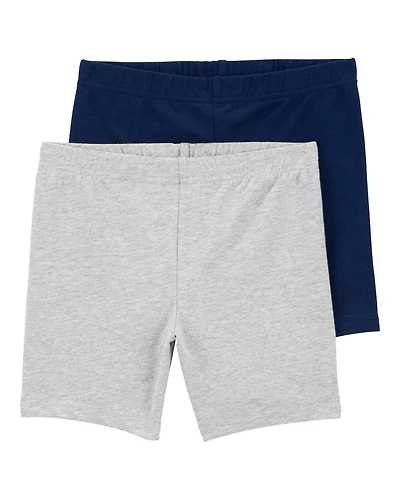 Kid 2-Pack Tumbling Shorts - Grey/Navy