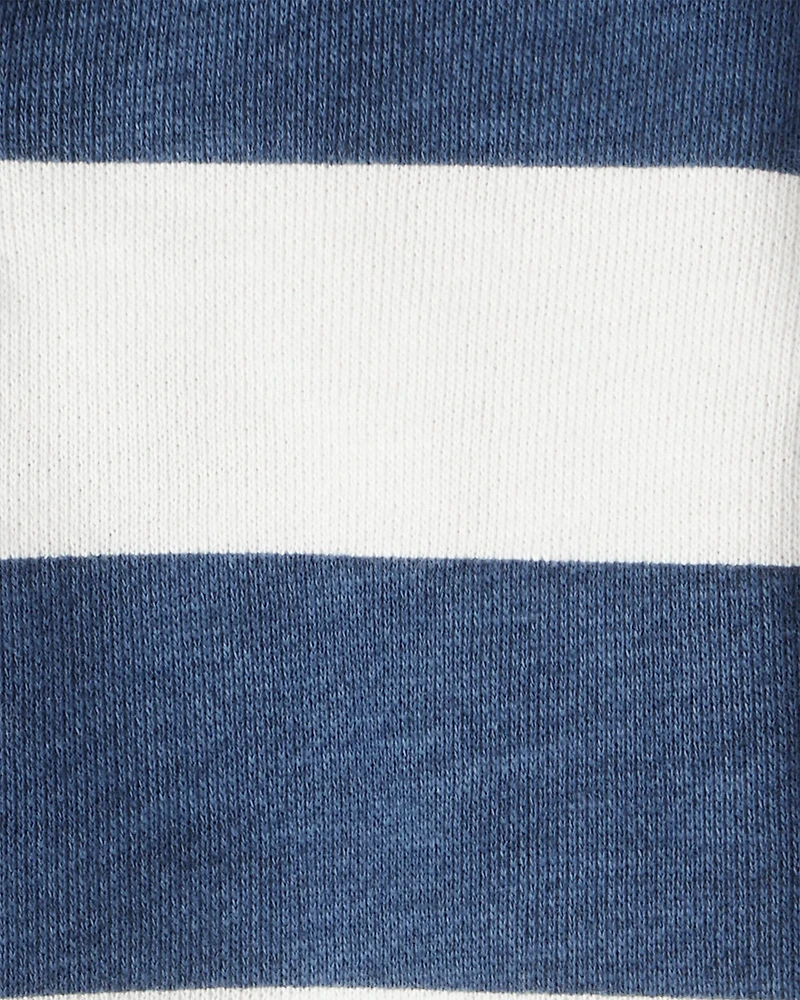 Baby Organic Cotton Henley Top Stripes