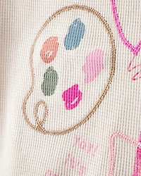 Toddler Girl Arts & Crafts Short-Sleeve Top - Ivory