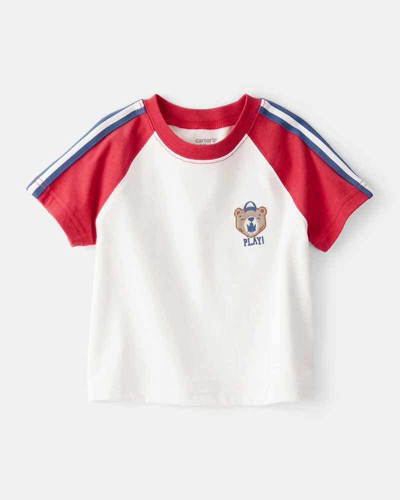 Baby Boy 2-Piece Bear Graphic Tee & French Terry Joggers Set - Multi