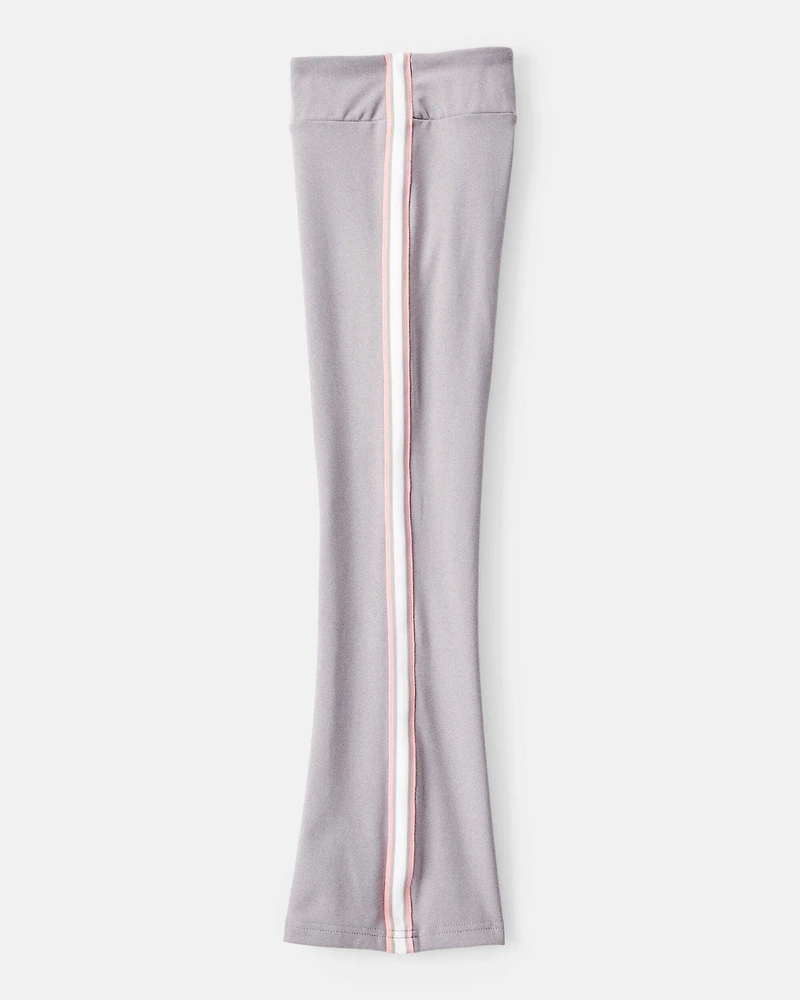 Girls Knit Flare Active Pants - Grey