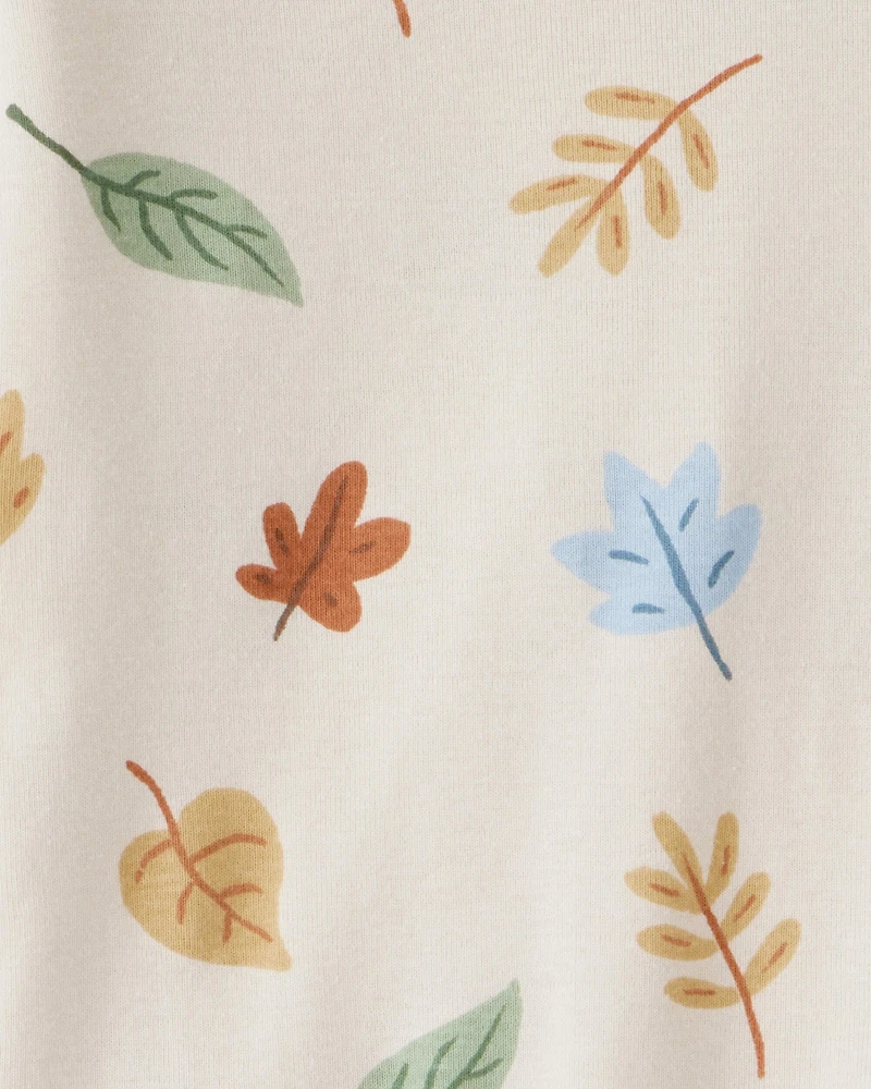 Toddler Organic Cotton Pajamas Autumn Leaves Print