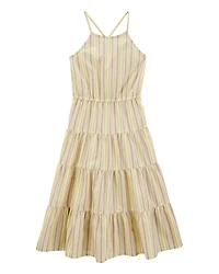 Kid Striped Woven Sleeveless Maxi Dress