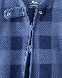 Baby Boy Yeti Plaid Loose Fit 1-Piece Pajamas