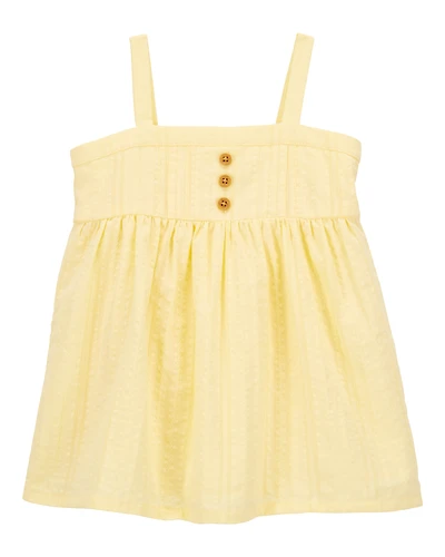 Baby Seersucker Tank Dress - Yellow