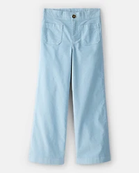 Girls Corduroy Wide-Leg Pants - Blue