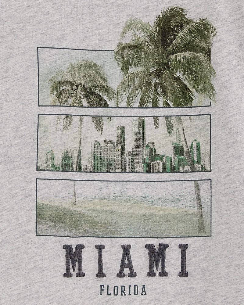 Kid Miami Graphic Tee - Grey
