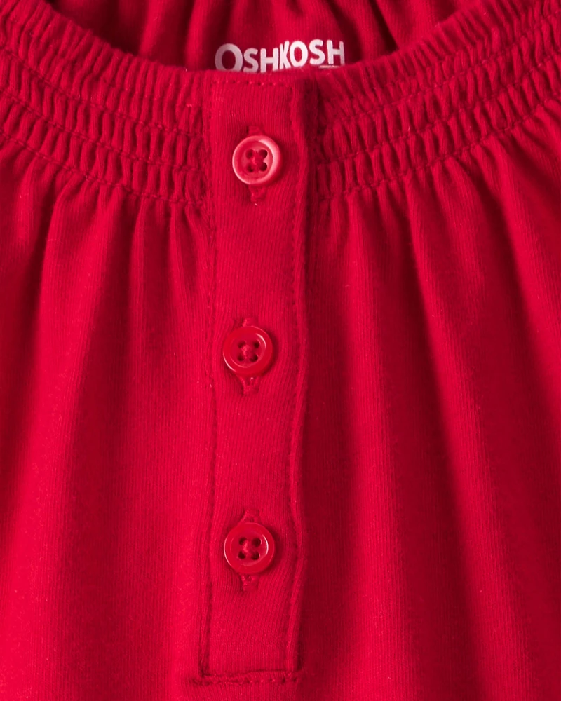 Baby Girl Long-Sleeve Fashion Bodysuit - Red