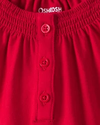 Baby Girl Long-Sleeve Fashion Bodysuit - Red
