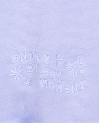 Kid Butterfly-Print French Terry Pullover - Purple