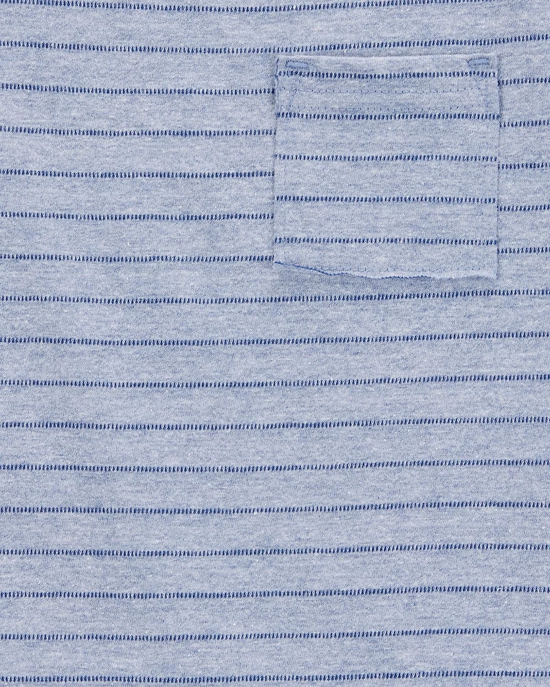 Baby Striped Textured Tank - Blue