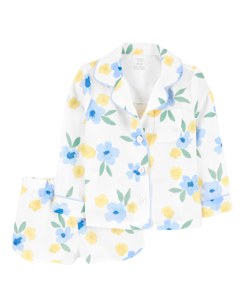 Toddler Floral Loose Fit 2-Piece Pajamas