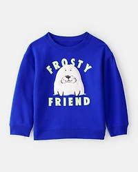 Toddler Boy Seal Pullover Sweatshirt - Blue