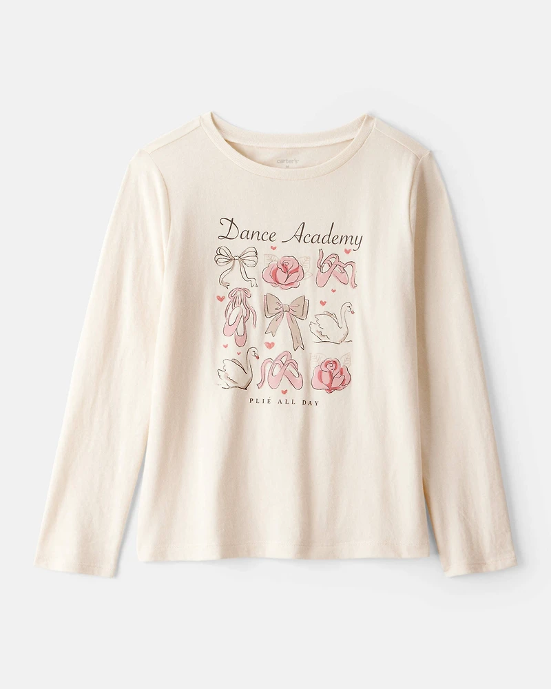 Girls Dance Academy Long-Sleeve Graphic Tee - Cream