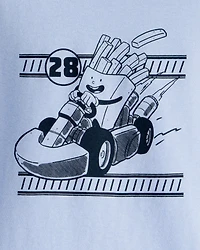 Toddler Boy Racing French Fries Long-Sleeve Graphic Tee - Blue