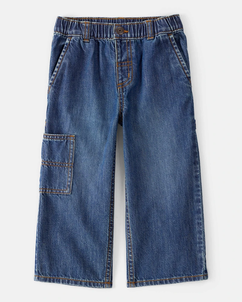 Toddler Boy  Wide-Leg Carpenter Denim Jeans - Medium Wash