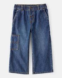 Toddler Boy  Wide-Leg Carpenter Denim Jeans - Medium Wash