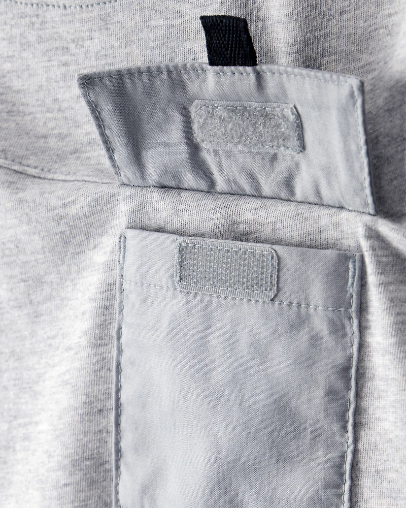 Baby Boy Short-Sleeve Pocket Tee - Grey