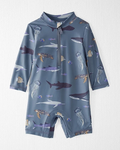 Baby Boy Recycled Long Sleeve Rashguard Swimsuit