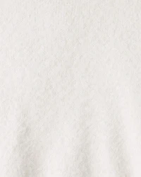 Toddler Girl Brushed Sweater - White