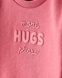 Baby Girl 2-Piece DayDream Fleece Fleece "More Hugs Please" Sweatshirt & Pants Set - Pink
