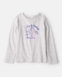 Girls Growing & Glowing Long-Sleeve Graphic Tee - Grey