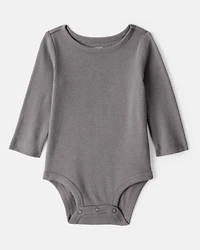 Baby Girl 2-Piece Leopard Print Long-Sleeve Dress Set - Grey/Brown