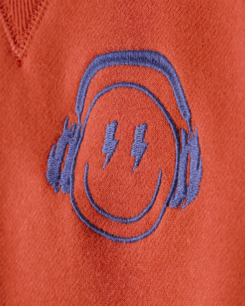 Boys Fleece Pullover Sweatshirt - Orange