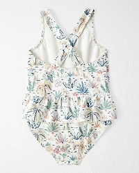 Toddler Girl Recycled Tropical Print Swimsuit