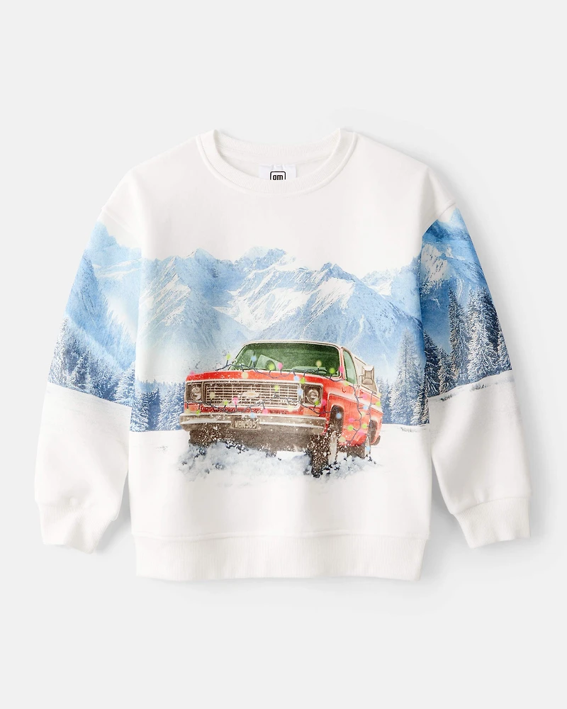 Boys Christmas Chevrolet Long-Sleeve Pullover Sweatshirt
