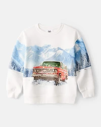 Boys Christmas Chevrolet Long-Sleeve Pullover Sweatshirt