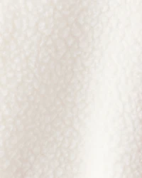 Baby Girl Sherpa Zip-Up Jacket - Ivory