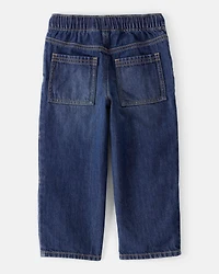Toddler Boy  Wide-Leg Pull-On Denim Jeans - Dark Wash